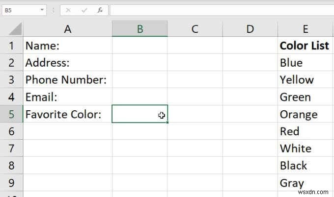 Excel でドロップダウン リストを作成する方法