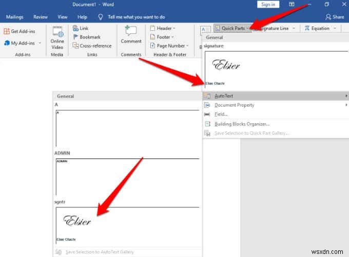 Microsoft Word ドキュメントに署名を挿入する方法