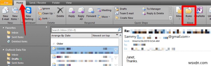 Outlook メールを Gmail に転送する方法