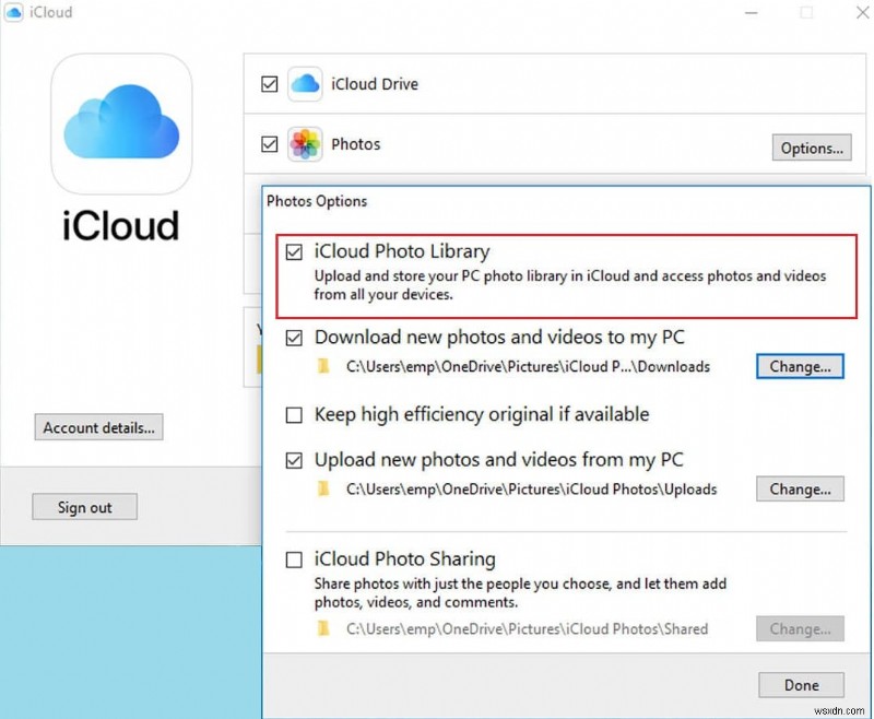 iCloud の写真が PC に同期されない問題を解決する