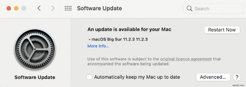 MacOS Big Sur インストール失敗エラーを修正