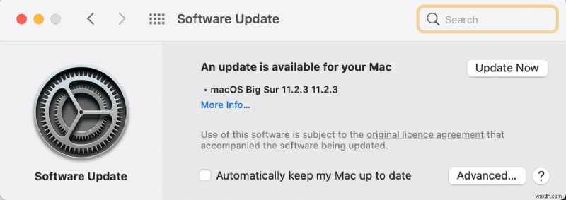 インストール中の Mac ソフトウェア アップデートのスタックを修正