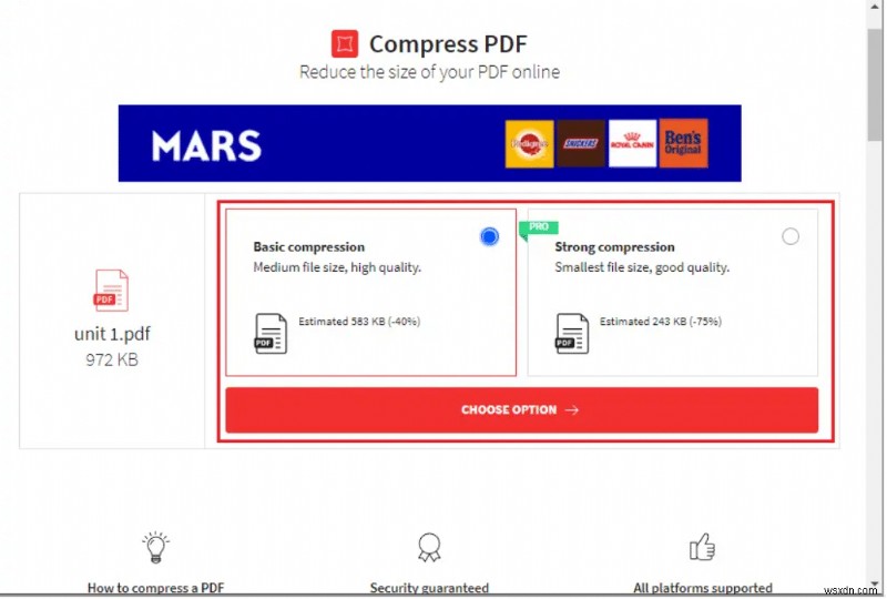 品質を落とさずに PDF ファイルのサイズを縮小する方法