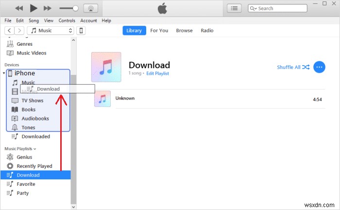 プレイリストを iPhone から iTunes に転送する方法