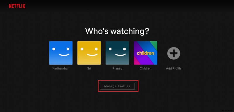 Netflix プロファイルを削除する方法