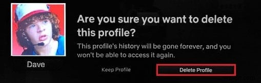 Netflix プロファイルを削除する方法