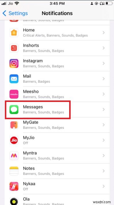 iMessage でサイレント配信をオフにする方法