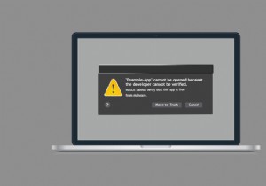 Mac で開発者を確認できないため、修正プログラムを開くことができません 