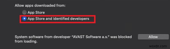Mac で開発者を確認できないため、修正プログラムを開くことができません 