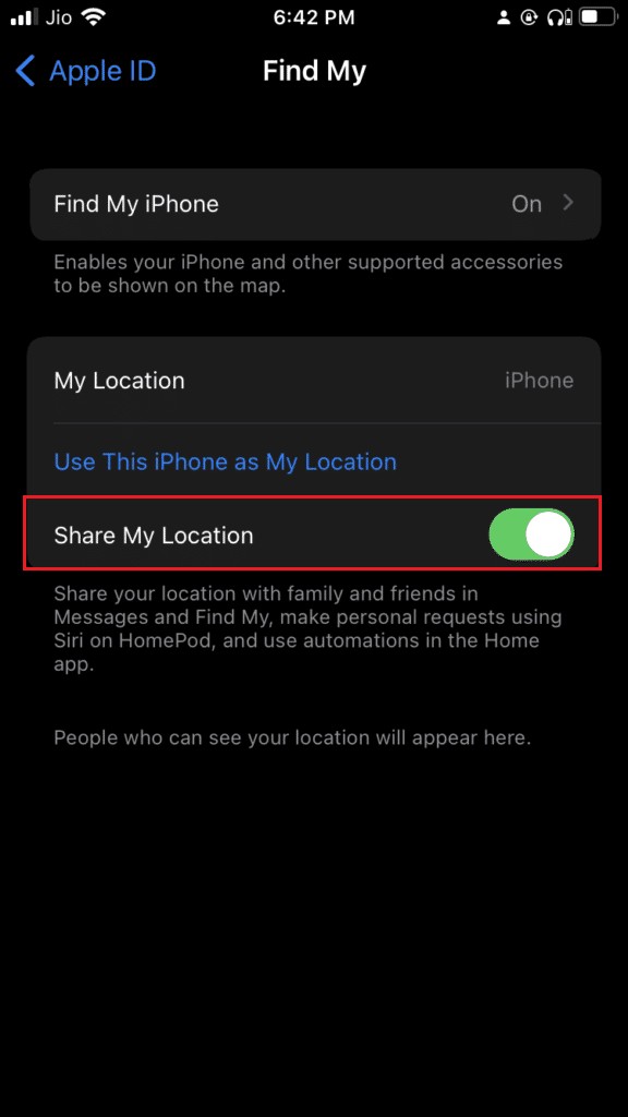 「iPhone を探す」で位置情報を固定する方法