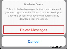 iCloud からメッセージを削除する方法
