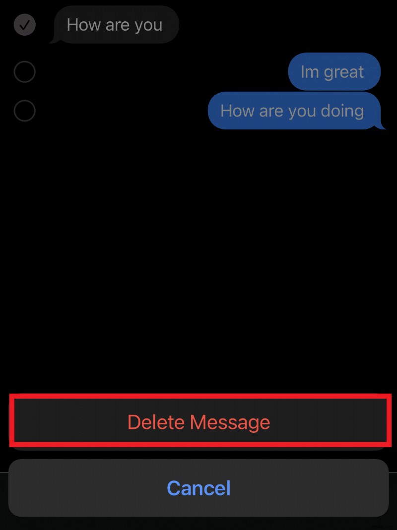 iCloud からメッセージを削除する方法