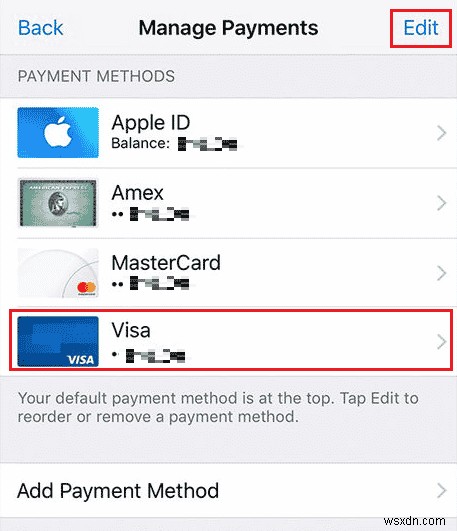 Apple ID からクレジット カードを削除する方法