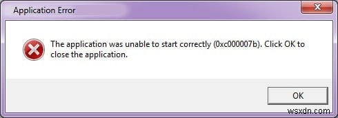 アプリケーション エラー 0xc000007b を修正する方法 
