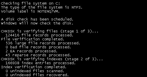 チェック ディスク ユーティリティ (CHKDSK) を使用してファイル システム エラーを修正する 