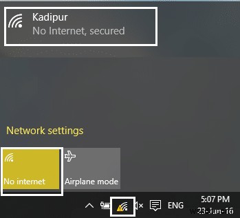 Windows 10 で制限付きアクセスまたは接続なし WiFi を修正する 