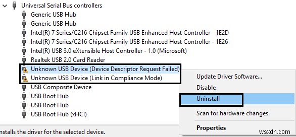 Windows 10 での USB デバイス記述子エラーの修正