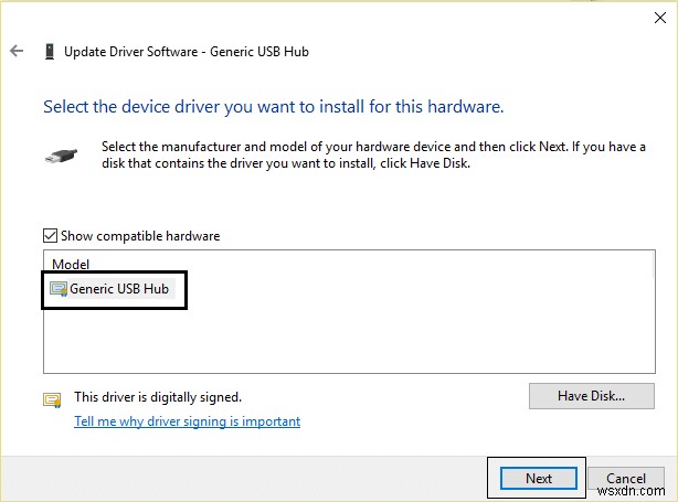 Windows 10 での USB デバイス記述子エラーの修正