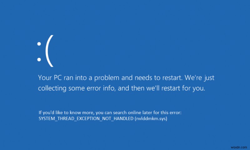 システムスレッド例外が処理されないというエラーを修正 Windows 10 