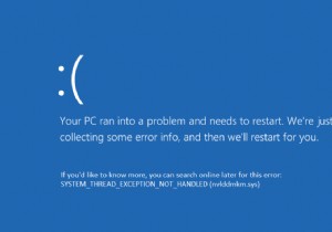 システムスレッド例外が処理されないというエラーを修正 Windows 10 