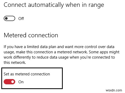 Windows 10 で帯域幅を節約する方法 