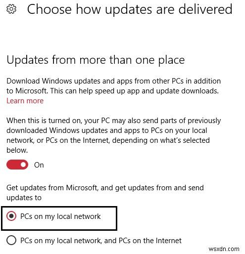 Windows 10 で帯域幅を節約する方法 