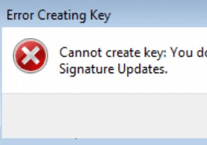 レジストリに書き込むキーエラーを作成できませんを修正 