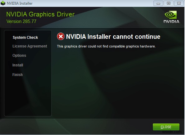 [解決しよう] NVIDIA インストーラーが続行できないエラー 