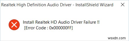 Realtek HDオーディオドライバーのインストール失敗エラーを修正 