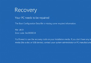 ブート構成データ ファイルに必要な情報が欠落している問題を修正 