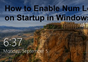 Windows 10 で起動時に Num Lock を有効にする方法