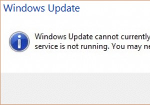Windows Update が現在更新プログラムを確認できない問題を修正 
