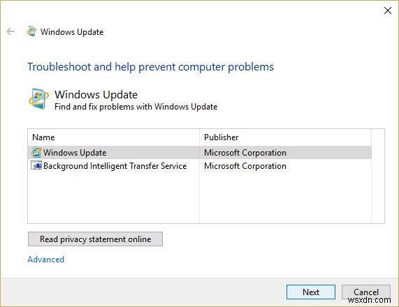 Windows Update が現在更新プログラムを確認できない問題を修正 