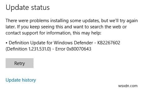 Windows Update エラー 0x80246002 を修正 