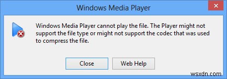 Windows Media Player がファイルを再生できない問題を修正 