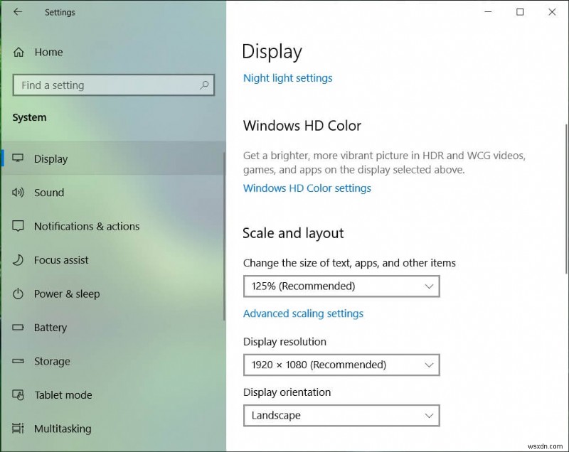 Windows 10 でディスプレイの DPI スケーリング レベルを変更する 