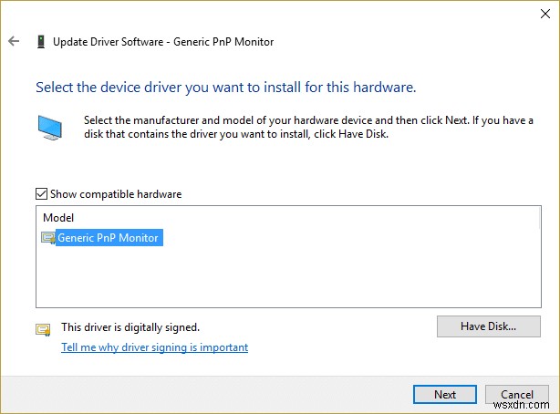 Windows 10で画面の明るさを調整できない問題を修正 