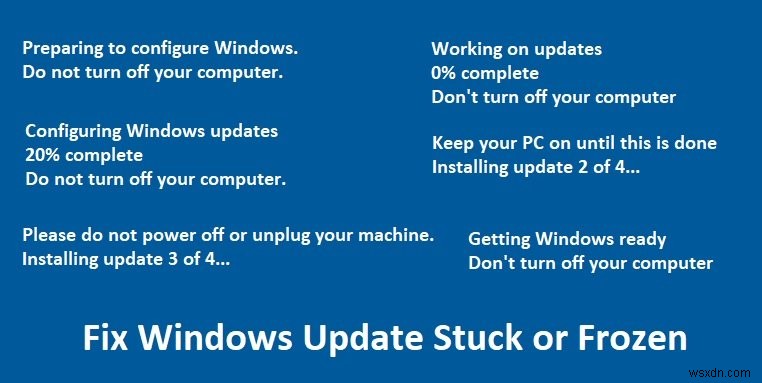 Windows Update のスタックまたはフリーズを修正する 