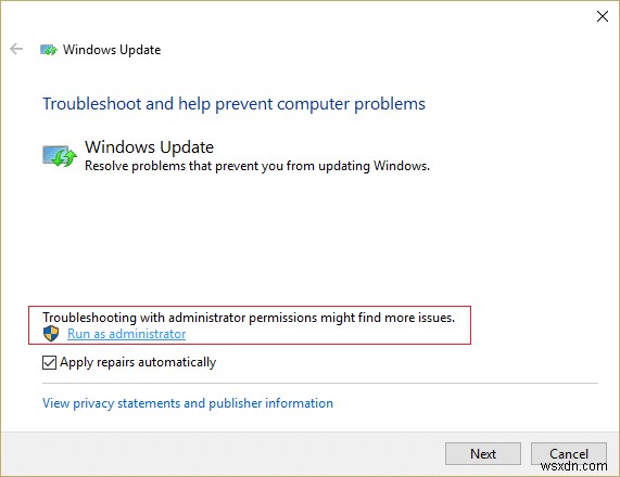 Windows Update のスタックまたはフリーズを修正する 