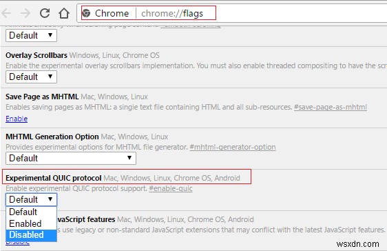 [修正済み] Chrome の ERR_QUIC_PROTOCOL_ERROR 