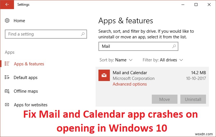 Windows 10 でメールとカレンダー アプリを開くとクラッシュする問題を修正 