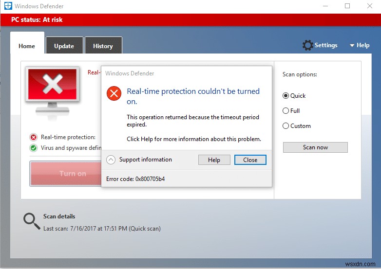 Windows Defenderが起動しない問題を修正 