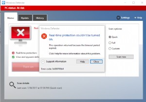 Windows Defenderが起動しない問題を修正 