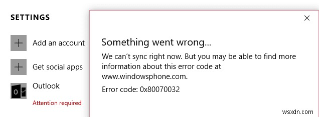 Windows 10でメールアプリを同期しているときに問題が発生した問題を修正 