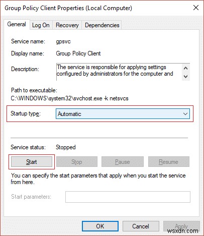 Windows がグループ ポリシー クライアント サービスに接続できなかった問題を修正 