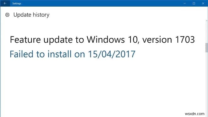 Windows 10 Creator Update のインストールに失敗する [解決済み] 