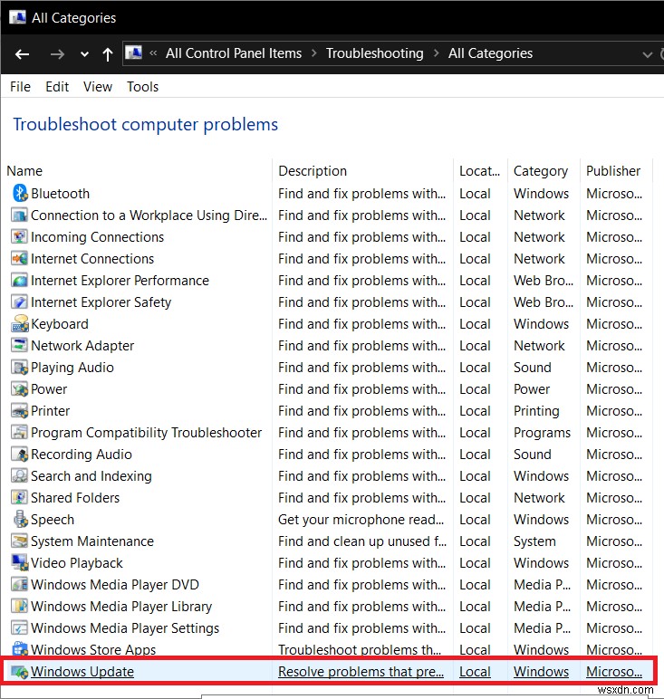 Windows Update エラー 0x8024401c の修正 