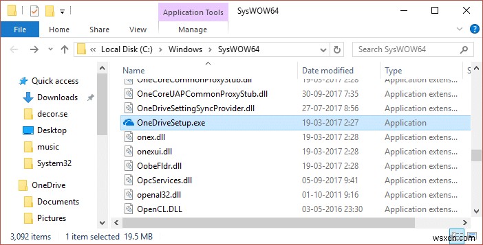 Windows 10 ファイル エクスプローラーから OneDrive を削除する方法 