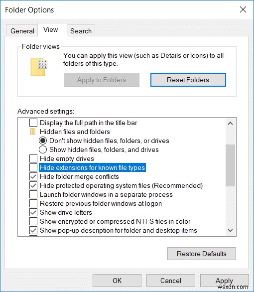 Windows 10 でファイル拡張子を表示する方法 