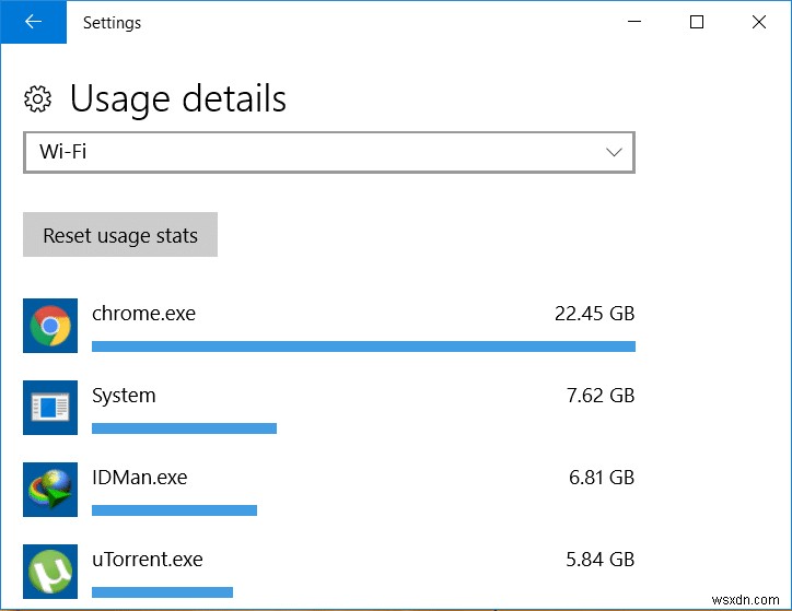 Windows 10 でのネットワーク データ使用量のリセット [ガイド] 
